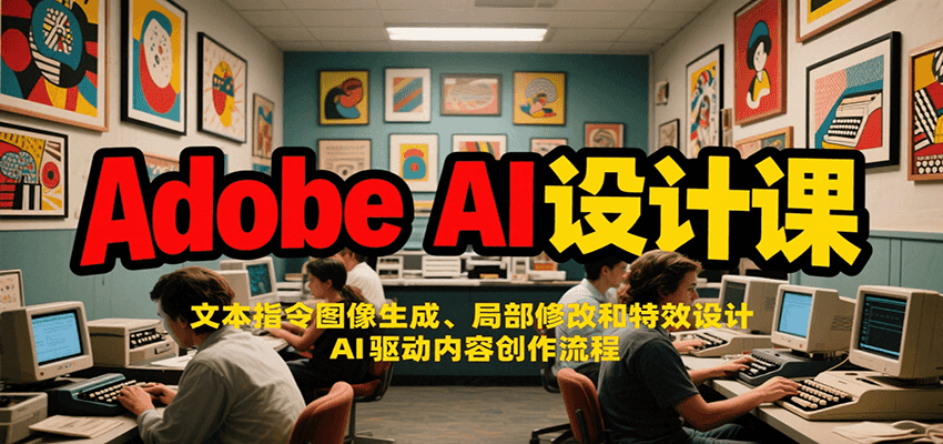 Adobe AI设计课：文本指令图像生成、局部修改和特效设计，AI驱动内容创作流程-狄威团队
