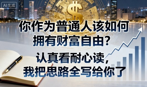 付费文章：你作为普通人该如何拥有财富自由？认真看耐心读，我把思路全写给你了-狄威团队