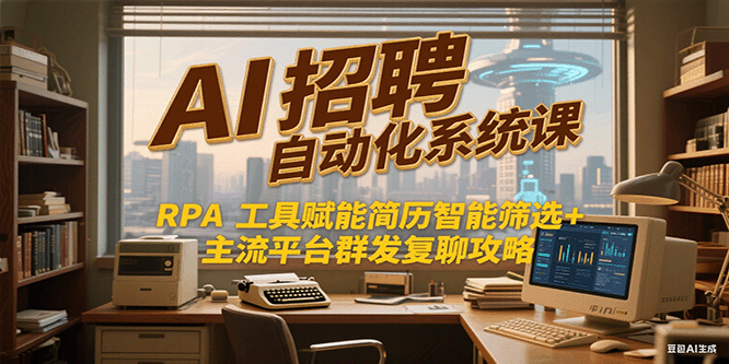 AI招聘自动化系统课，RPA工具赋能简历智能筛选+主流平台群发复聊全攻略-狄威团队