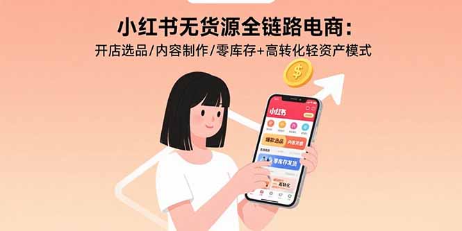 小红书无货源全链路电商：开店选品/内容制作/零库存+高转化轻资产模式-狄威团队