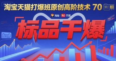 淘宝天猫打爆班原创高阶技术第70期：标品干爆-狄威团队