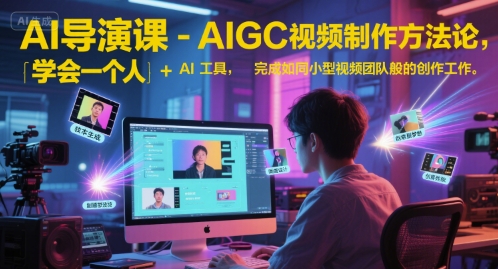 AI导演课-AIGC视频制作方法论，学会一个人+AI工具，完成如同小型视频团队般的创作工作，实现导演梦-狄威团队