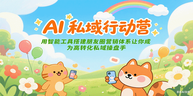 AI私域行动营：用智能工具搭建朋友圈营销体系让你成为高转化私域操盘手-狄威团队