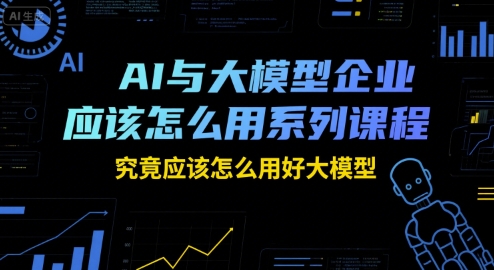 AI与大模型企业应该怎么用系列课程，究竟应该怎么用好大模型-狄威团队