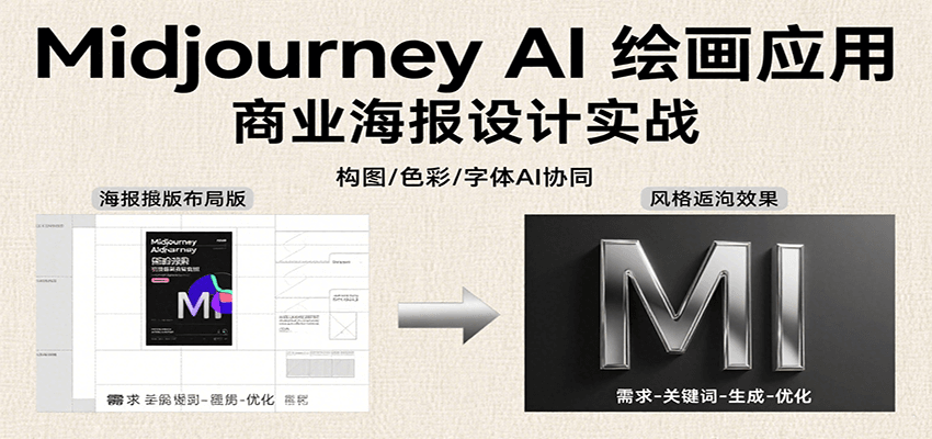 Midjourney AI绘画应用，关键词指令解析、漫画头像制作、海报设计、3D人物生成等-狄威团队
