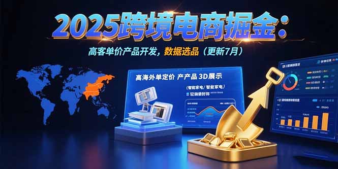 2025跨境电商掘金：蓝海市场定位，高客单价产品开发，数据选品(更新7月-狄威团队