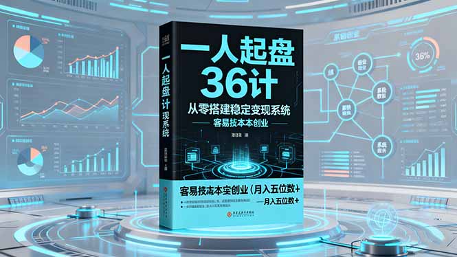 一人起盘36计：从零搭建稳定变现系统，实现低成本创业，月入五位数+-狄威团队