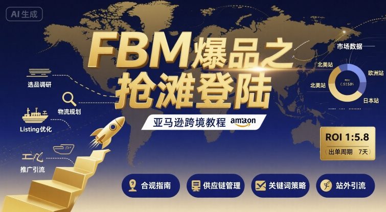 FBM爆品之抢滩登陆-亚马逊跨境教程-狄威团队