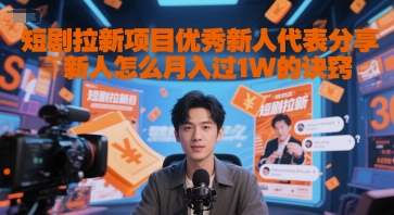 短剧拉新项目优秀新人代表分享新人怎么月入过1W的诀窍-狄威团队