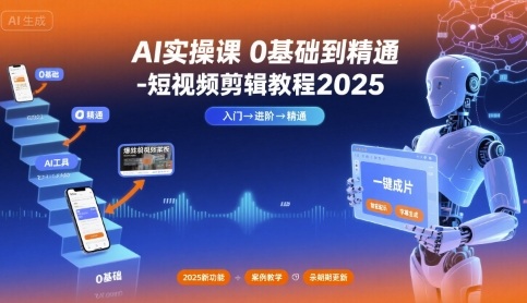 AI实操课0基础到精通-短视频剪辑教程2025-狄威团队