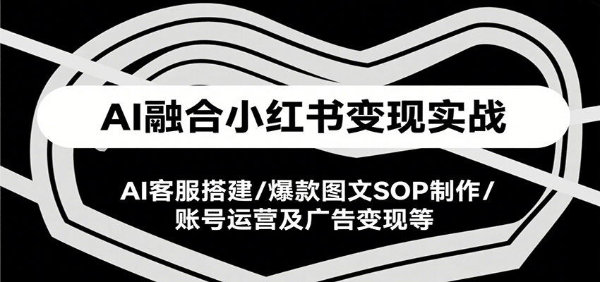AI融合小红书变现实战课，AI客服搭建/爆款图文SOP制作/账号运营及广告变现等-狄威团队