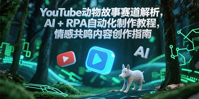 YouTube动物故事赛道解析，AI+RPA自动化制作教程，情感共鸣内容创作指南-狄威团队