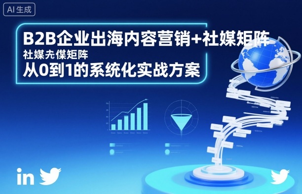 B2B企业出海内容营销+社媒矩阵，从0到1的系统化实战方案-狄威团队
