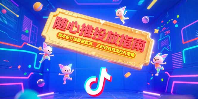 随心推投放指南，脚本设计加数据监测，三阶段自然流拉升策略-狄威团队