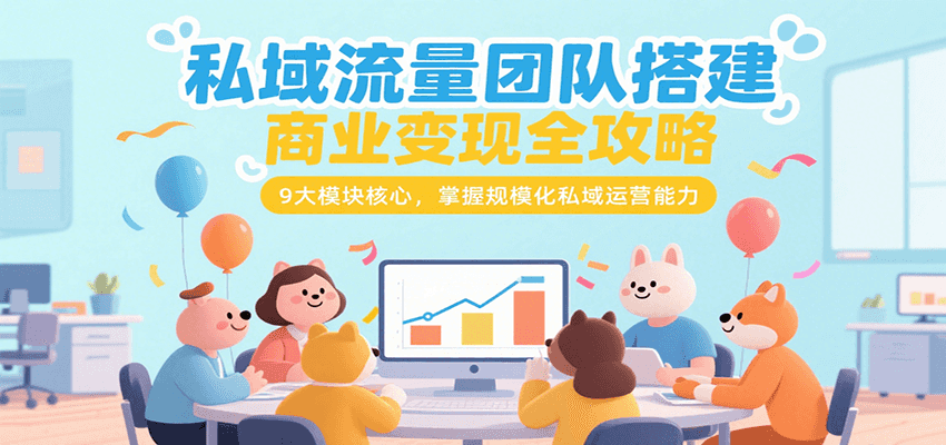 私域流量团队搭建商业变现全攻略，9大模块核心，掌握规模化私域运营能力-狄威团队