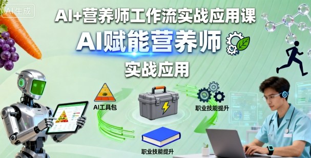 AI+营养师工作流实战应用课，AI赋能营养师-狄威团队