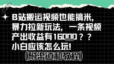 b站掘金计划？搬运视频也能挣拉新的收益，小白应该怎么玩！-狄威团队