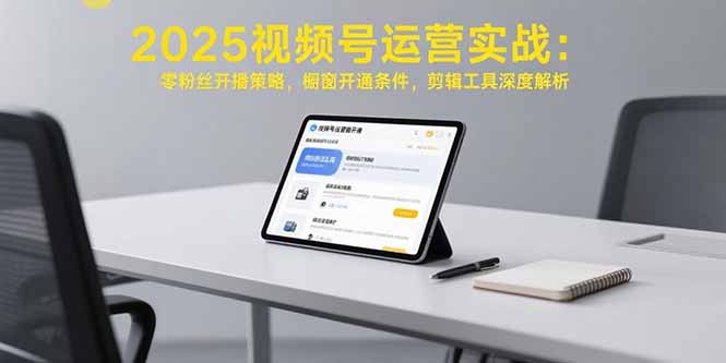 2025视频号运营实战：零粉丝开播策略，橱窗开通条件，剪辑工具深度解析-狄威团队