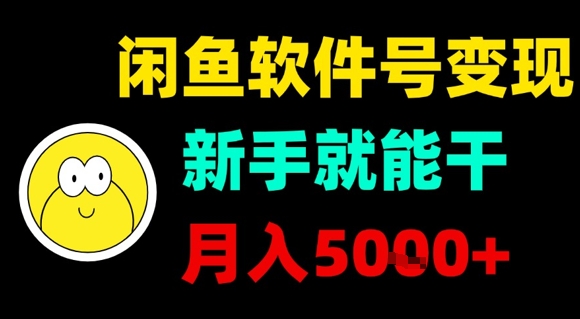 闲鱼软件号变现，新手就能干，月入5k+-狄威团队