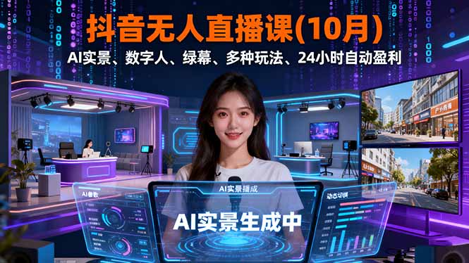 抖音无人直播课(10月-狄威团队