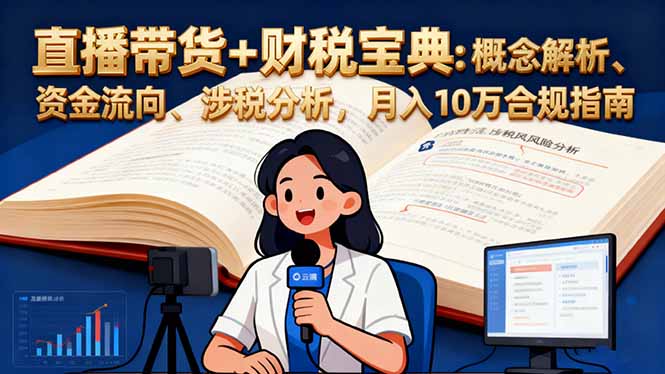 直播带货+财税宝典：概念解析、资金流向、涉税分析，月入10万合规指南-狄威团队