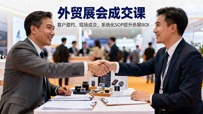 外贸展会成交课，含目标制定、客户邀约、现场成交，系统化SOP提升参展ROI-狄威团队