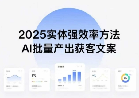 实体强效率方法：AI批量产出获客文案，2025年普通人拥抱AI，实现实体创收-狄威团队