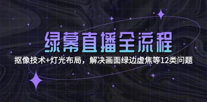 绿幕直播全流程：抠像技术+灯光布局，解决画面绿边虚焦等12类问题-狄威团队