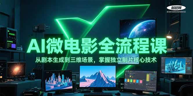AI微电影全流程课，从剧本生成到三维场景，掌握独立制片核心技术-狄威团队