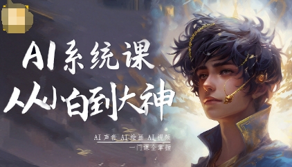 AI系统课程，从小白到大神系统学AI，AI声音-AI绘画-AI视频一门课全掌握-狄威团队