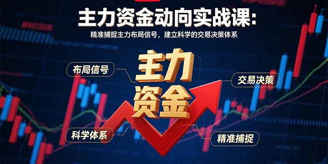 主力资金动向实战课-8月：精准捕捉主力布局信号，建立科学的交易决策体系-狄威团队