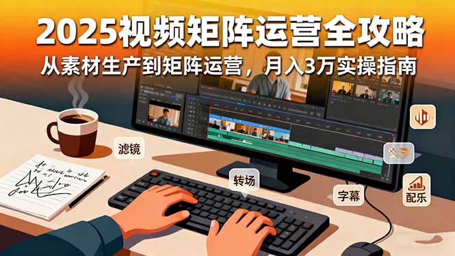 2025短视频矩阵运营全攻略：从素材生产到矩阵运营，月入3万实操指南-狄威团队