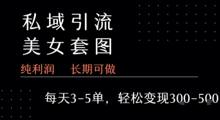 私域卖套图每天3-5单   每单利润99-2张+-狄威团队