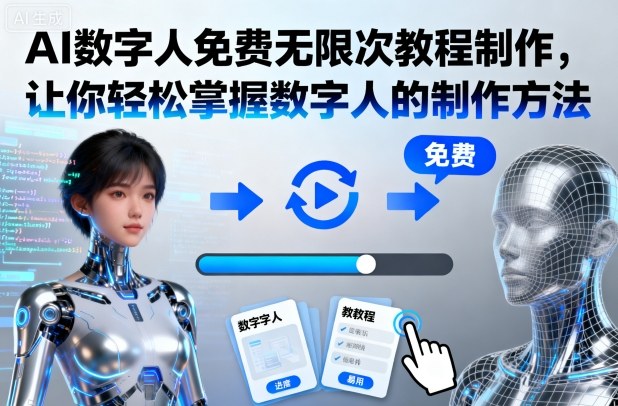 AI数字人免费无限次教程制作，让你轻松掌握数字人的制作方法-狄威团队