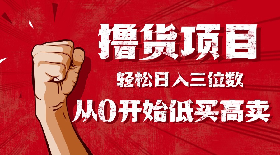 手把手教你撸货，从0开始低买高卖，小白轻松实现日入三位数!!!-狄威团队