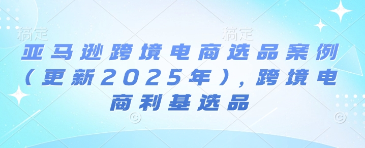 亚马逊跨境电商选品案例(更新2025年10月)，跨境电商利基选品-狄威团队