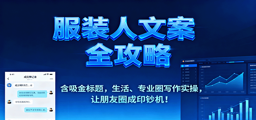服装人文案全攻略，含吸金标题，生活、专业圈写作实操，让朋友圈成印钞机！-狄威团队