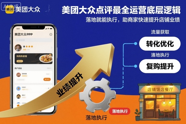 美团大众点评最全运营底层逻辑，落地就能执行，助商家快速提升店铺业绩-狄威团队