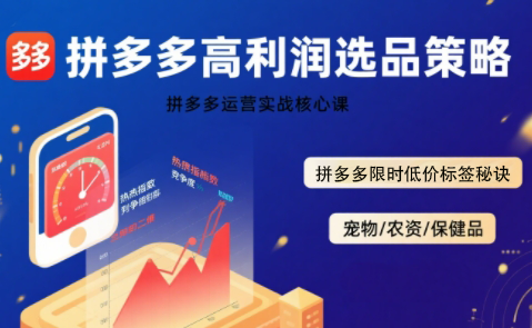 久号老师·拼多多选品暴利技术实战课-狄威团队