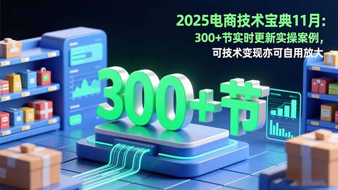 2025电商技术宝典11月：200+节实时更新实操案例，可技术变现亦可自用放大-狄威团队