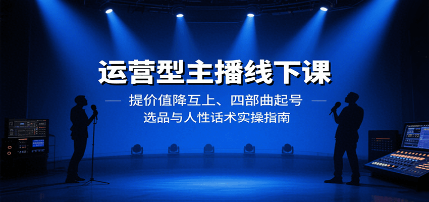 运营型主播线下课：提价值降互上、四部曲起号、选品与人性话术实操指南-狄威团队