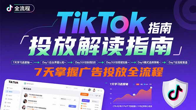 TikTok投放解读指南：后台操作/计划建立/模式选择，7天掌握广告投放全流程-狄威团队